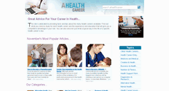 Desktop Screenshot of ahealthcareer.co.uk